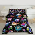 thumbnail image 2 of jejeloiu Watercolor Ice Cream Bedding Comforter Set,Baseball Sport Game Twin Comforter Sets,Colorful Graffiti Drip Bedding Set For Boys Girls,Breathable Home Decor Reversible,2pcs, 2 of 8