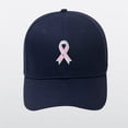 thumbnail image 2 of GDREDA Sun Hats Unisex Cancer International Publicity Day Ribbon Printed Cotton Baseball Cap Cap，Navy, 2 of 4