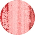 thumbnail image 1 of Ahgly Company Machine Washable Indoor Round Abstract Red Modern Area Rugs, 6' Round, 1 of 4