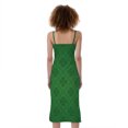 thumbnail image 2 of Shamrock St. Patrick'S Day Pattern Print Slim Fit Midi Cami Dress, Irish St. Patrick'S Day Fashion Summer Maxi Sexy Casual Dress For Women, 2 of 4