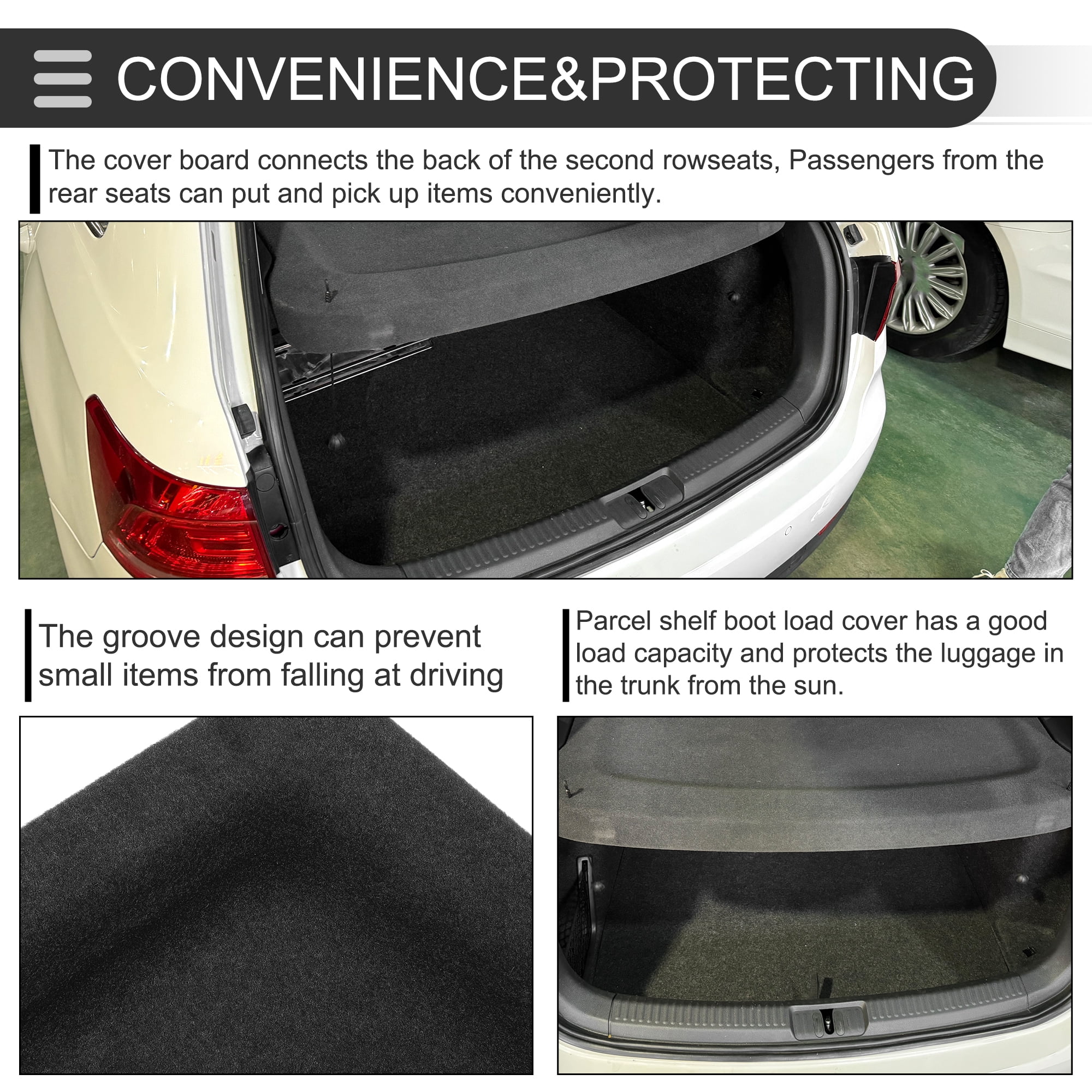Unique Bargains Car Cargo Cover Board for Volkswagen T-cross 2018-2023 Tonneau Privacy