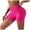 Hot Pink, variant on idosla No Front Seam Biker Shorts for Women High Waisted Workout Gym Yoga Spandex Shorts Tummy Control (Grey, M)