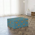 thumbnail image 3 of Orange Blue Foldable Mattress, Thin Peduncle Flowers, 74.8" x 35.4", Turquoise Dark Orange, by Ambesonne, 3 of 6