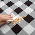 thumbnail image 6 of 60" X 102" Rectangle Tablecloth - Oblong Polyester Black and White Buffalo Plaid Tablecloth Check Gingham Table Cover Reusable Water Resistant for Thanksgiving Christmas Holiday Decorations, 6 of 6