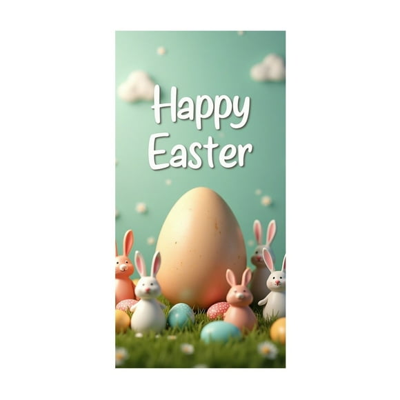Leojiow Easter Animal Print Door Curtains To Your Home Suitable For Children'S Rooms And Living Rooms Holiday Not To Be Missed! 200X90Cm Easter Eggs Easter Decorations