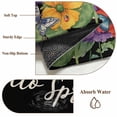 thumbnail image 6 of Area Rug for Living Room, Spring Flowers Non-Slip Indoor Large Carpet for Bedroom/Dining Room, Watercolor Country Colorful Floral Black Washable Low-Profile Rectangle Floor Runner Rugs - 4 x 6 Ft, 6 of 8