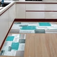 thumbnail image 1 of Kitchen Rugs and Mats Non-Slip Cushioned Anti-Fatigue Kitchen Rug with Runner Set of 2, Cyan Blue Gray Modern Abstract Art Painting Graffiti Design Kitchen Mats for Floor 19.7x31.5inch+19.7x47.2inch, 1 of 6
