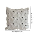 thumbnail image 3 of Halloween Pillow Cover 18 X 18 Inch Orange Fluffy Ghost Pillow Cover Soft Throw Pillow Cover for Halloween Decor Halloween Party Decorations Home Living Room Bedroom 1 Pack, 3 of 4