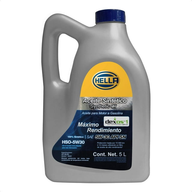 Aceite De Motor Hella 5w30 Api Sn 5 Lts Sintetico