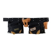 RAVEN 12 Pocket Black Suede Tool Belt | 7 (17.8 cm) & 4.75 (12.1 cm) Pockets | Cut-Resistant Pocket | Heavy-Duty Construction | Adjustable Belt up to 48 (121.9 cm)