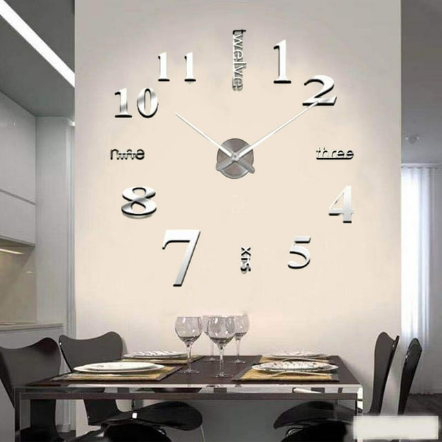 Yhmxh Home Decor, Room Decor, Wall Decor Wall Clock Design Mirror Wall Decorative Sticker Watches ,large Wall Clocks For Living Room Decor DIY Wall Clock Wall Clock wall clock