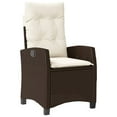 thumbnail image 2 of vidaXL 3 Piece Bistro Set with Cushions Brown Poly Rattan, 2 of 5