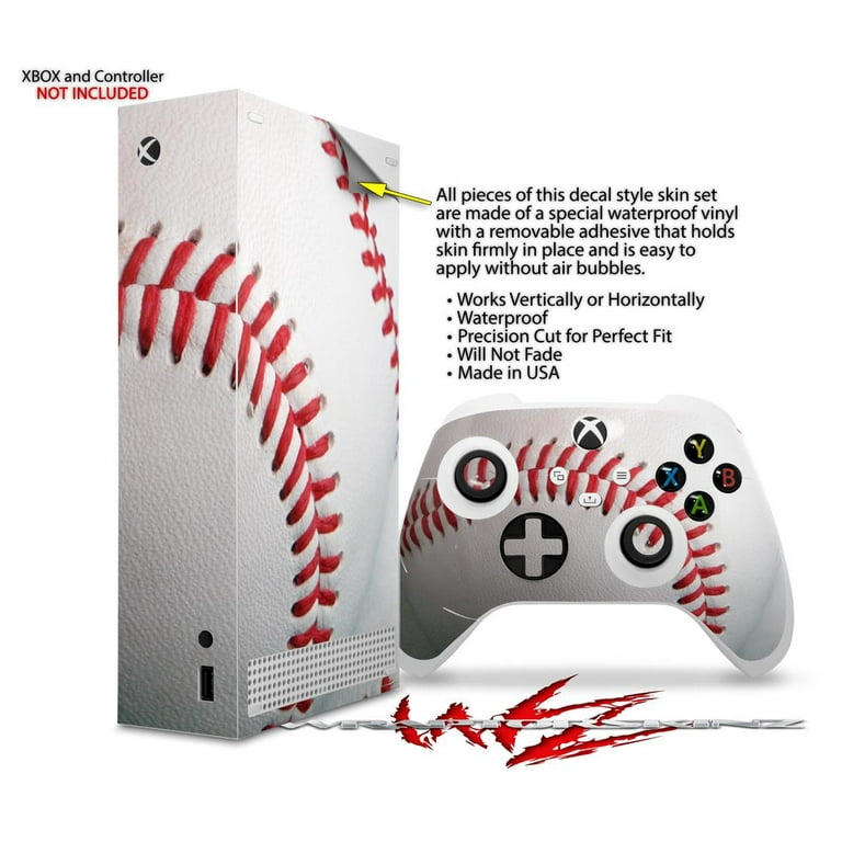 WraptorSkinz Skin Wrap compatible with the 2020 XBOX Series S Console and  Controller Baseball (XBOX NOT INCLUDED)