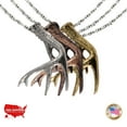 thumbnail image 5 of Antler Shed Pendant,  Copper Plated Elk Antler Jewelry, Deer Antler Necklace, Antler Charm, Charm with Necklace Chain, Handmade in the USA, MC009PEN, 5 of 5