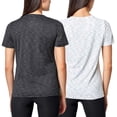 thumbnail image 2 of Mondetta Womens 2-Pack Short Sleeve Tee,Black/White,Medium, 2 of 4