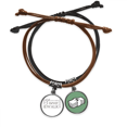 thumbnail image 1 of Lema soy un lento Walker pero nunca caminar hacia atrás Pulsera Cuerda Mano Cadena Cuero Dinero Pulsera Unbranded M, 1 of 2
