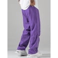 thumbnail image 2 of Pantalones deportivos ZAFUL Parachute Y2k Baggy para hombre, talla M, color violeta, 2 of 6