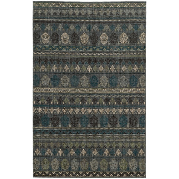 Tommy Bahama Vintage Area Rug 59100 Blue Bars Lines
