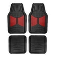 thumbnail image 3 of FH Group Universal Fit Two-tone Car Floor Mats Heavy Duty Rubber Full Set 4Pc - F11313BURGUNDY, 3 of 6