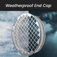 thumbnail image 4 of 3" Inch (net 3/8" x 3/8" Inch) Duct End Cap with Steel Mesh - Round Galvanized Steel Cap, Steel Screen - Vent Duct End Cap - Available Different Sizes (3"; 4"; 5"; 6"; 8"; 10"; 12" Inch), 4 of 7
