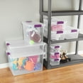 thumbnail image 5 of 6 Qt Latch Storage Box Stackable Bin with Latching Lid, Plastic Container to Organize Shoes in Closet, Clear (24 Pack), 5 of 17
