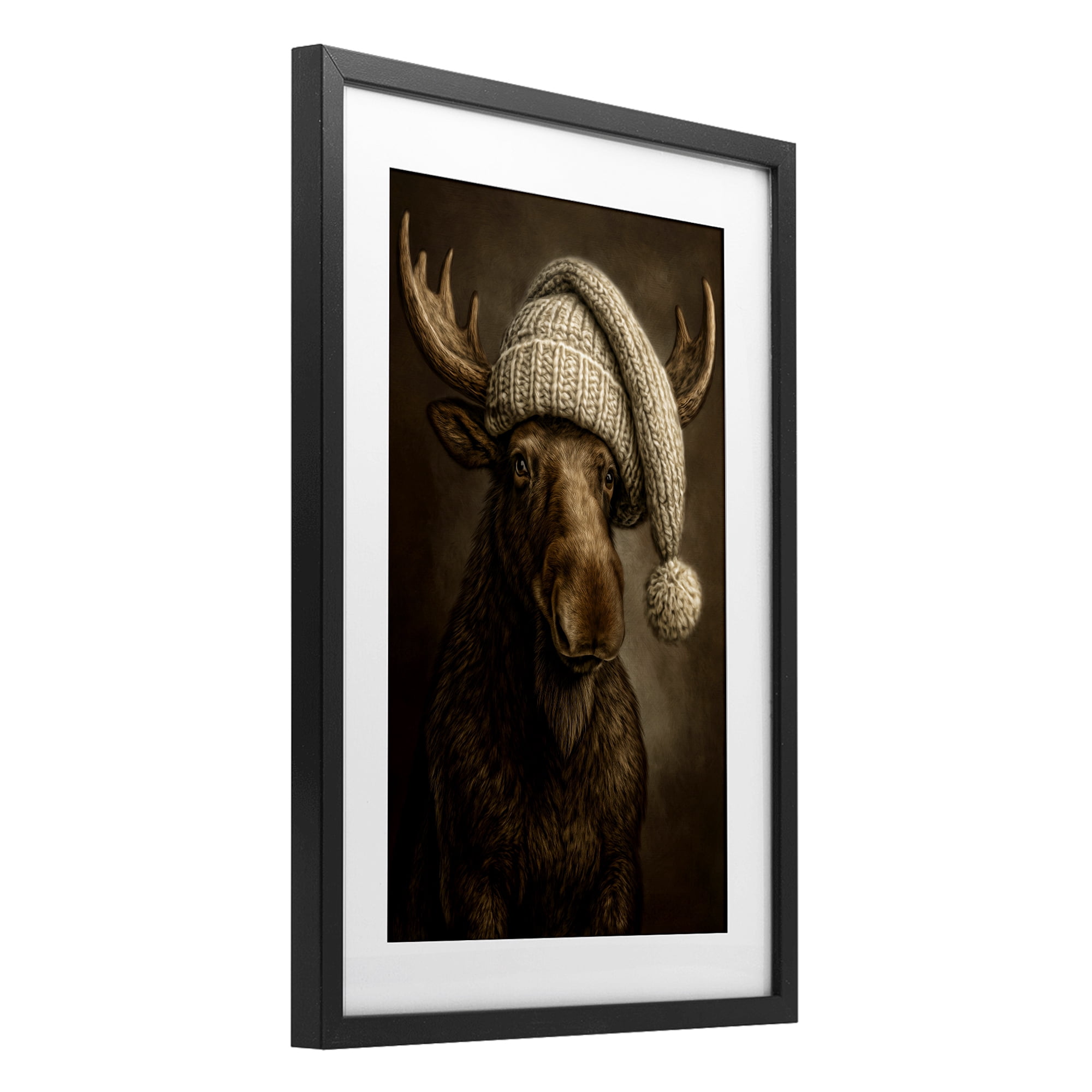 Stupell Industries Northwood Gentle Giant Black Framed Print Under Glass, design by Kelley Parker