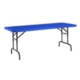 thumbnail image 4 of NPS 30" x 72" Height Adjustable Heavy Duty Folding Table, Blue, 4 of 5