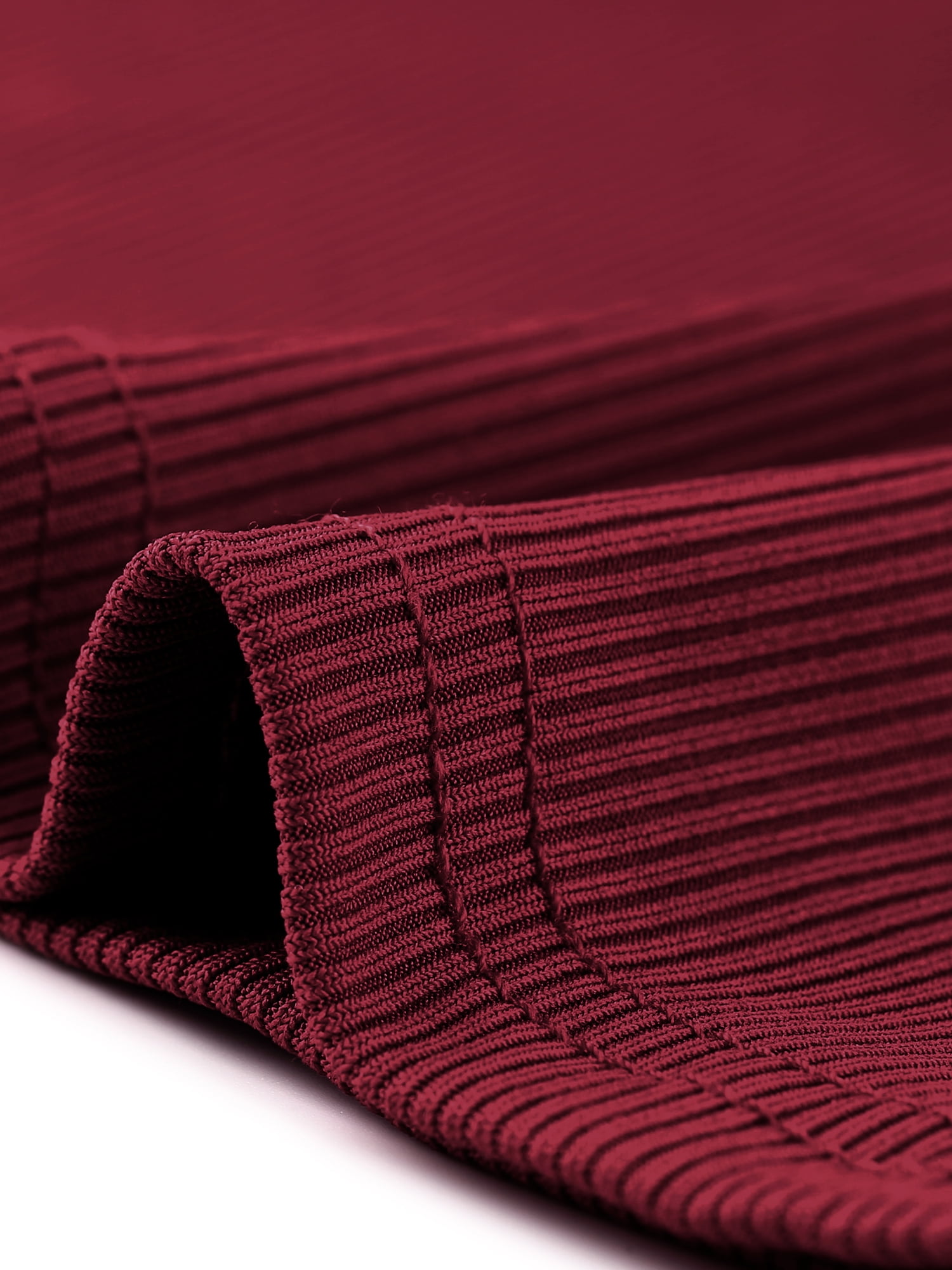 Unique Bargains Women's Plus Size Half Zip Up Short Sleeve Ruffle Shirts Blouses 1X Burgundy