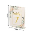 thumbnail image 3 of Efavormart 25 Pack White Gold Double Sided Paper Wedding Table Numbers with Peony Flowers and Foil Numbers Print, 7" Free Standing Table Sign Cards 1-25, 3 of 11