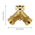 thumbnail image 2 of 1PC Ball 3/4 inch Garden Hose Barb 3-way Shut-off Pipe Replacement, 2 of 8