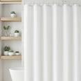 thumbnail image 7 of Unique Bargains Waterproof Geometry Shower Curtain Set with 12 Hooks White 71"W x 71"L, 7 of 7