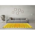 thumbnail image 3 of Ahgly Company Machine Washable Indoor Round Southwestern Yellow Country Area Rugs, 3' Round, 3 of 4