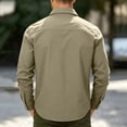 thumbnail image 6 of Kezqiaxn Mens Button Down Shirt Quick Drying Long Sleeve Breathable Work Shirts with Pockets Plus Size Fashion Mens Clothes, 6 of 9