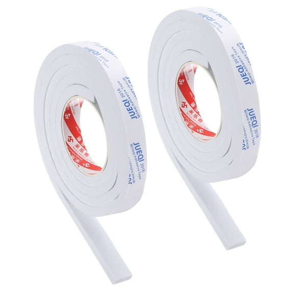 Uxcell 2 Roll 3/4"W x 3/8"T x 6.6Ft Self-Adhesive EVA Insulation Foam Tape, White