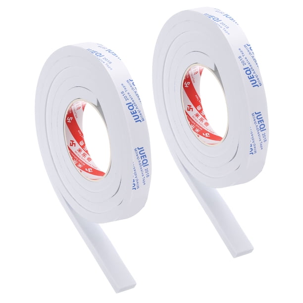 Uxcell 2 Roll 3/4"W x 3/8"T x 6.6Ft Cinta de Espuma Aislante EVA Autoadhesiva, Blanca