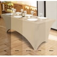 thumbnail image 4 of Mantel Utopia Kitchen Spandex, paquete de 2 unidades, 6 pies, color champán, 4 of 9