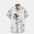 thumbnail image 1 of Disney Anime 3D Mickey Mouse Print Men Shirt Summer Loose Short Sleeve Casual Shirt Hawaiian Shirt Shirt Top Plus Size Hot Sale5XL Gao Jinjia LED, 1 of 2