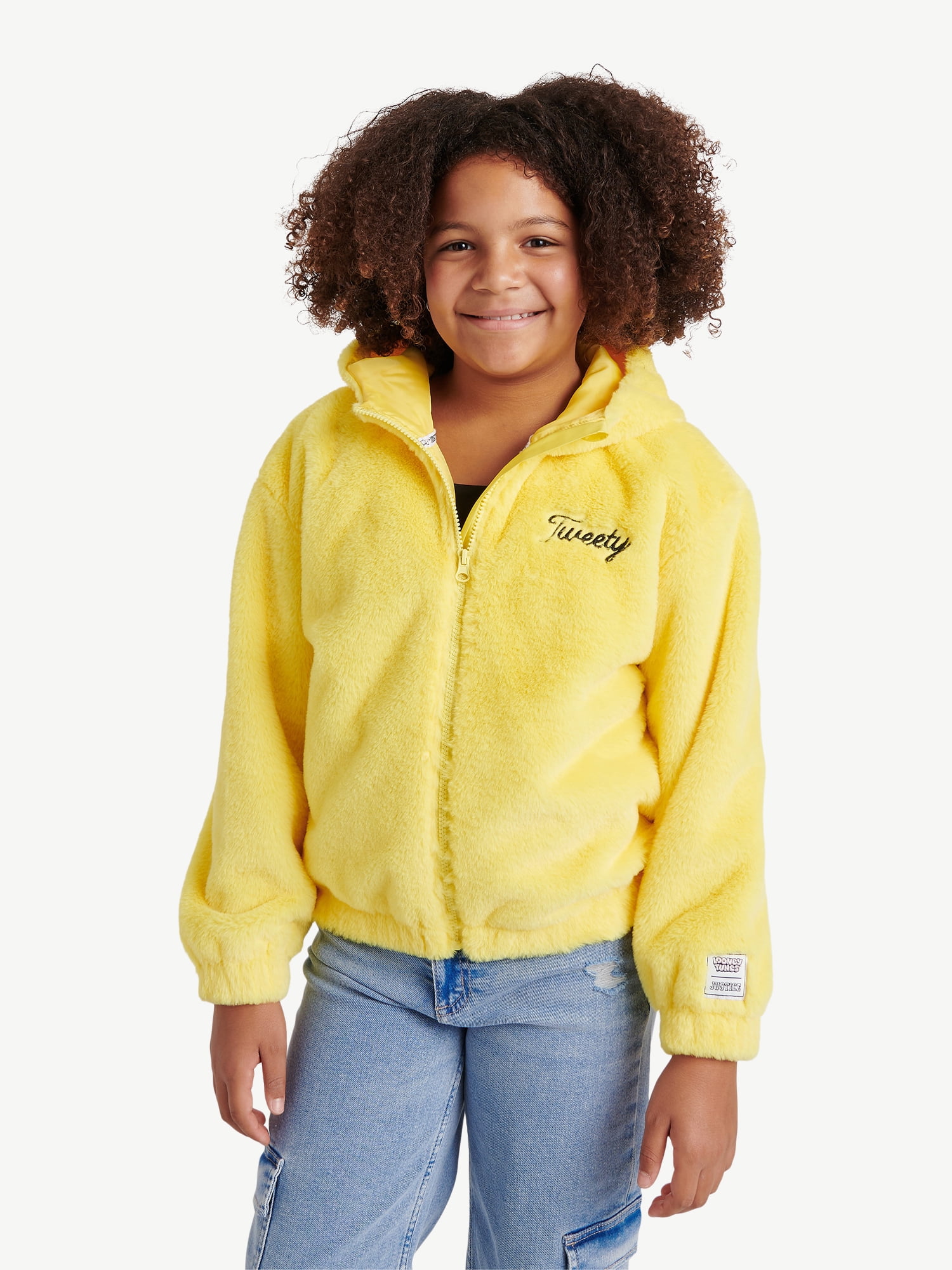 Justice Girl's Looney Tunes Hooded Fleece Jacket, Sizes XS - XL