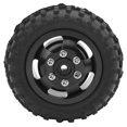 thumbnail image 4 of Rubber Tire, RC Anti-Skid Tires Non-slip Effect Excellent Durability  for WPL D12 1/10 RC Trucks Black BL,Silver S,Red R, 4 of 8
