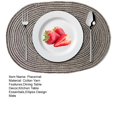 thumbnail image 5 of Pebbuoy Woven Cotton Yarn Placemats Minimalist Heat Resistant Table Protectors Dining Mats for Home Kitchen, 5 of 5