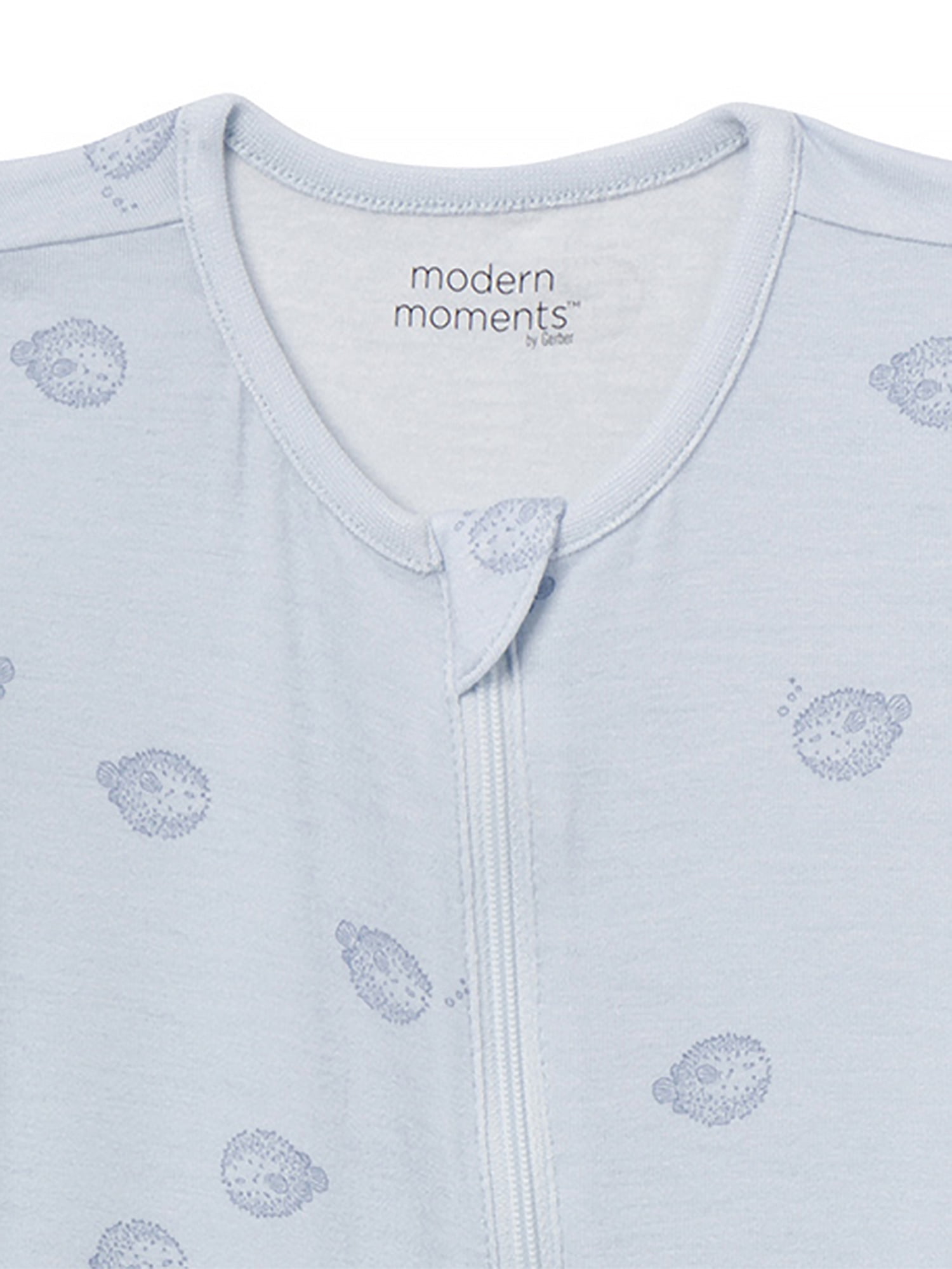 Modern Moments by Gerber Baby Neutral Super Soft Viscose Long Sleeve Coverall, Sizes Newborn - 12 Months