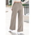 thumbnail image 4 of SHEWIN Women's Wide Leg Pants Elastic High Waisted Casual Palazzo Straight Trousers Pants with Pockets Spring Summer, 4 of 7