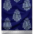 thumbnail image 1 of Soimoi Velvet Fabric Block Paisley Print Fabric by The Yard 58 Inch Wide, 1 of 1