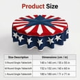 thumbnail image 6 of Patriotic Starburst Round Tablecloth, 2026 New Red White Blue Table Cover for 4th of July Independence Day Memorial Day, Washable Table Cloth Cover for Party Picnic Dinner Decor (70" Round), 6 of 7