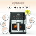 thumbnail image 2 of Air Fryer Stainless Steel ROKO 3D with Visible Window - 5Qt Capacity for 3-5 Persons | 18 in 1 - Fry, Bake, Toast, Broil, Reheat without Oil - 1400W, Dishwasher Safe, Luxury Black and Silver, 2 of 4