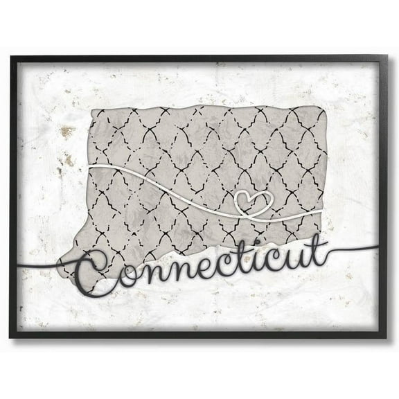 Stupell Home Décor Printed Map Framed Art Print, by Jason Brueck