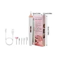 thumbnail image 3 of Mini Electric Nail Drill, Pink - Mini Electric Nail Grinder & Polisher Manicure Set with 5 Bits for Dead Skin Removal, Nail Art Easter Mother'S Day Nail, 3 of 7