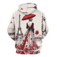 thumbnail image 3 of Red Poppies on Dress Men's Women New Sweatshirt Hoodie Men's Plus Size Sweatshirt Hooded Sweatshirt 3d Printed Street Men's Cloth, 3 of 6