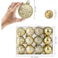 thumbnail image 4 of Bolas de Navidad Adornos de bolas de árbol de Navidad inastillables Decoraciones para árboles de Navidad Banquete de boda Decoración para el hogar Ganchos de 2.36 pulgadas incluidos Vhermosa 0915-WMZL-2224-2, 4 of 7