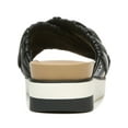 thumbnail image 2 of SAM EDELMAN Womens Black Logo Hardware Ruched Padded Aida Round Toe Platform Slip On Leather Slide Sandals 5.5 M, 2 of 4